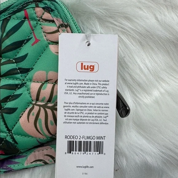 Lug Rodeo 2 Wallet Flamingo Mint new with tags nwt floral tropical Florida print - Picture 3 of 5
